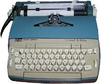 Old style typewriter panel