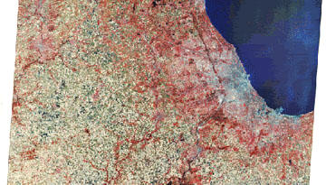Landsat Image of the greater Chicago area